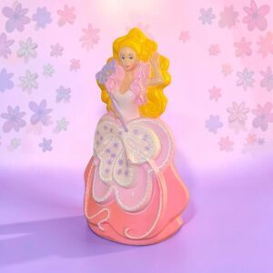 1991 McDonald's Happy Meal Toy Mattel Pink Princess Godmother Barbie A54
